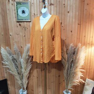 Orange/Yellow Button Up Cardigan
